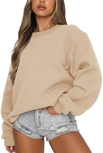 Women's Long Sleeve Sweatshirt Casual Oversized Pullover Hoodies Fall Tops