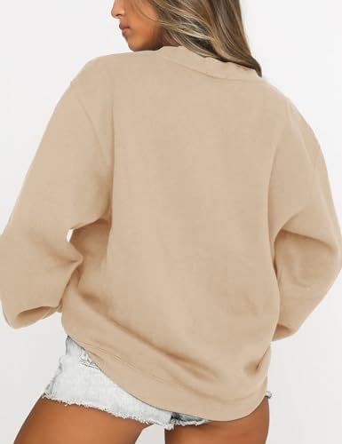Women's Long Sleeve Sweatshirt Casual Oversized Pullover Hoodies Fall Tops