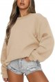 Women's Long Sleeve Sweatshirt Casual Oversized Pullover Hoodies Fall Tops