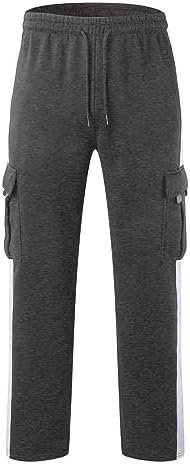 Men's Rope Loosening Waist Solid Color Pocket Trousers Loose Sports Trousers Sippers for Toddlers