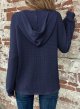 Hoodies for Women Waffle Knit Long Sleeve Drawstring Button V Neck Casual Pullover Sweatshirt Hooded Tops