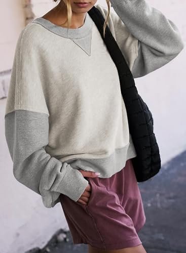 Womens Sweatshirt Casual Long Sleeve Pullover Sweatshirts Fall Fashion Clothes