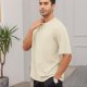 Men's Fashion Loose Fit Solid T-Shirt Athletic Lightweight Short Sleeve Gym Workout Tops