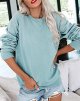 Womens Casual Long Sleeve Sweatshirt Crew Neck Cute Pullover Relaxed Fit Tops
