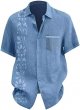Men's Floral Shirts Button Down Tropical Holiday Beach Shirts Under Vest Shirts