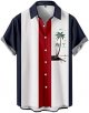 Men Casual Summer Shirts Short Sleeve Printed Fit Beach Button Down Shirts with Pocket Simple Long Sleeve T